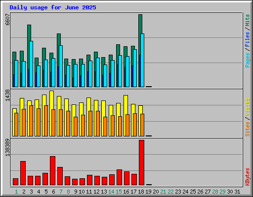 Daily usage for June 2025